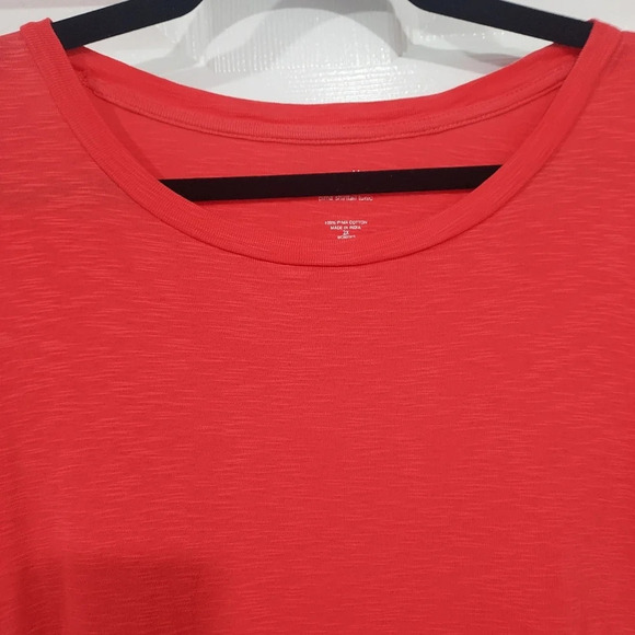 J. Jill Red Coral Pima Shirttail Tunic Short Sleeve Top in Size 2X - Picture 3 of 11
